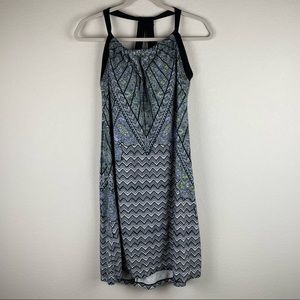 Prana Blue Green Gray Active Racerback Dress